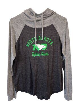 Blue 84 Hoodie Medium UND North Dakota Fighting Hawks Raglan Pullover College